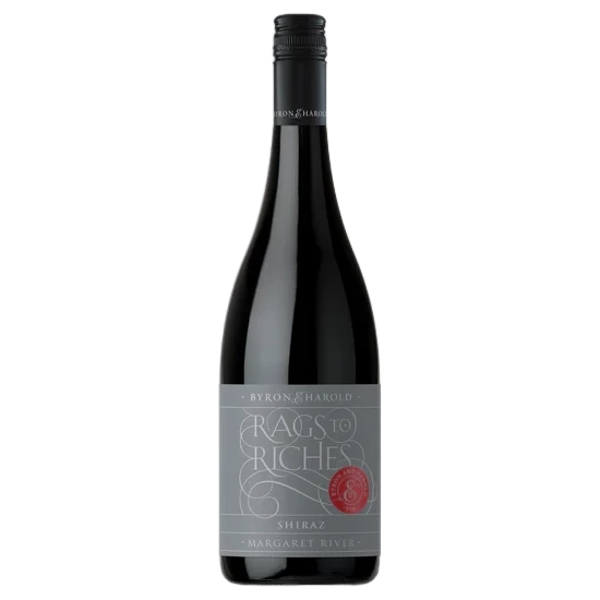 A bottle of Byron & Harold Rags to Riches Shiraz 2018 750ml Red Wine