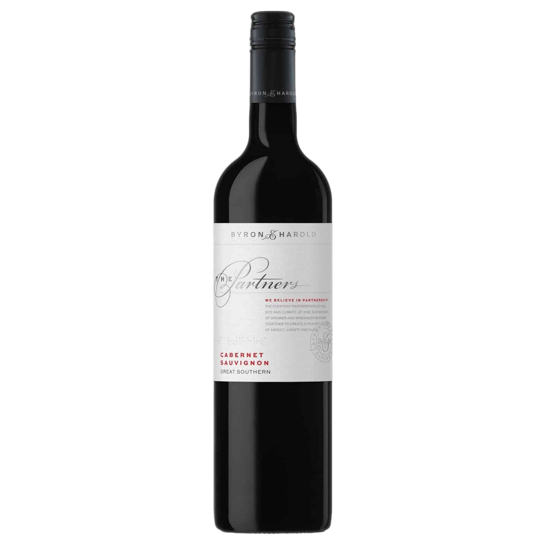 A bottle of Byron & Harold The Partners Cabernet Sauvignon 2022 750ml Red Wine