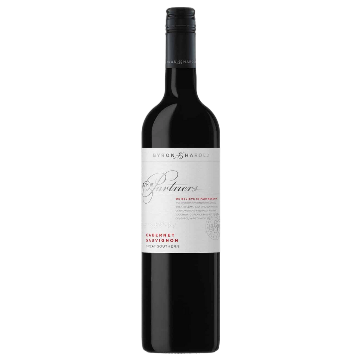 A bottle of Byron & Harold The Partners Cabernet Sauvignon 2022 750ml Red Wine