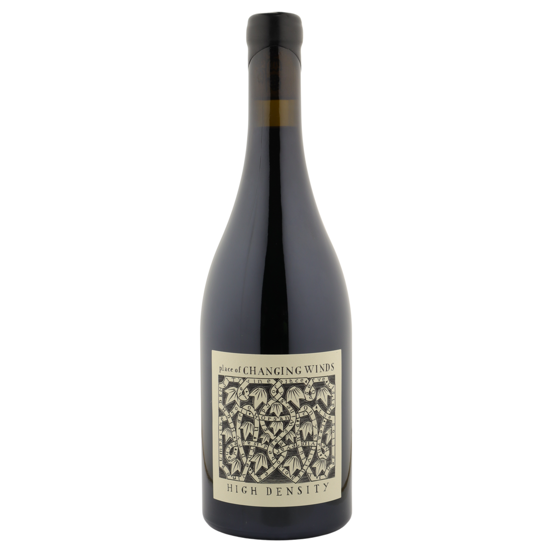 A bottle of Place of Changing Winds High Density Pinot Noir 2024 750ml Red Wine