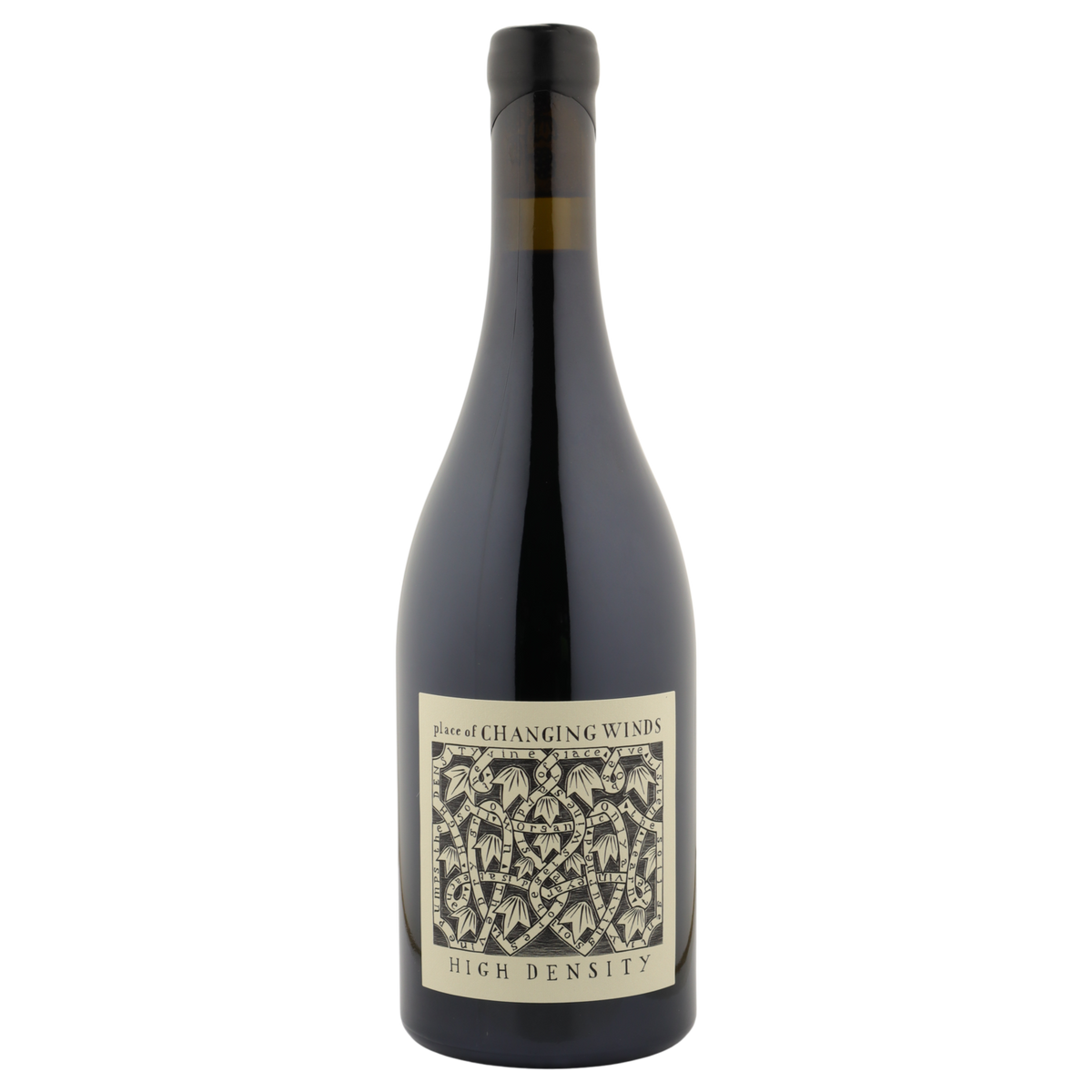 A bottle of Place of Changing Winds High Density Pinot Noir 2024 750ml Red Wine