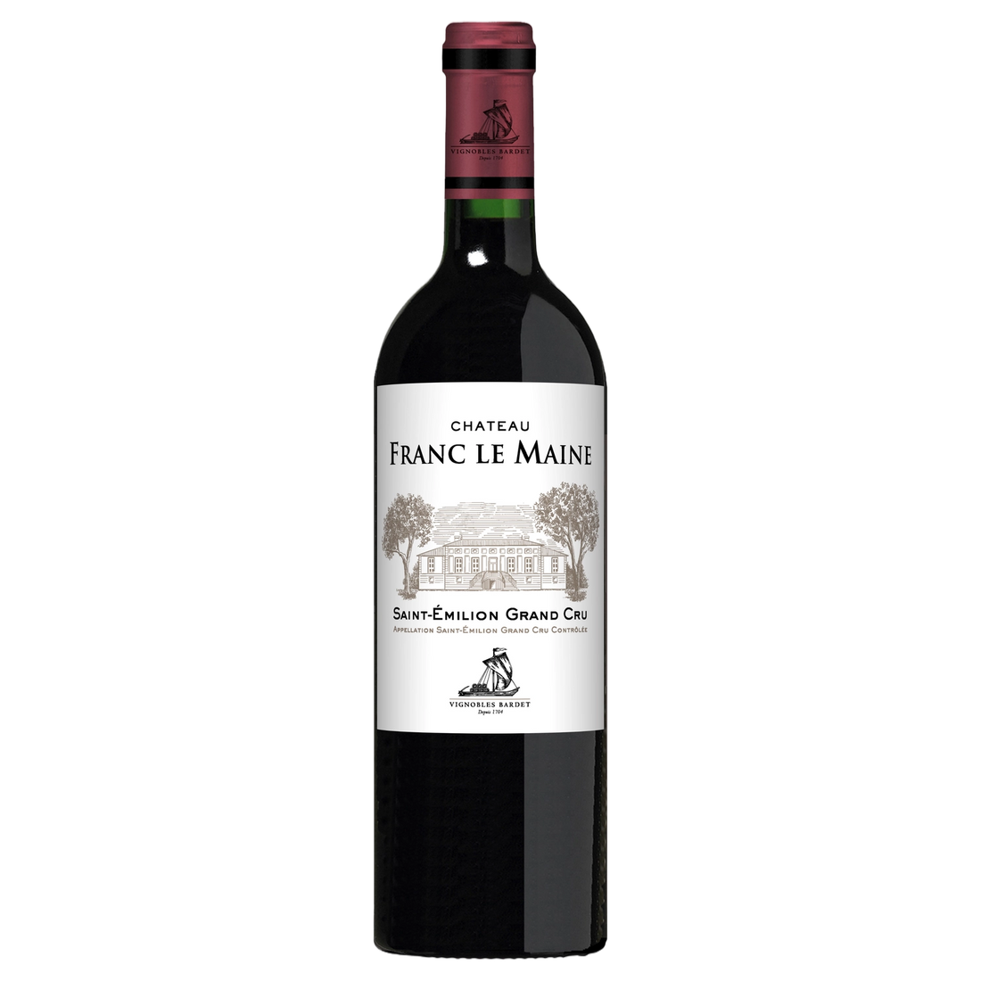 A bottle of Chateau Franc Le Maine Saint Emilion Grand Cru 2016 750ml Red Wine