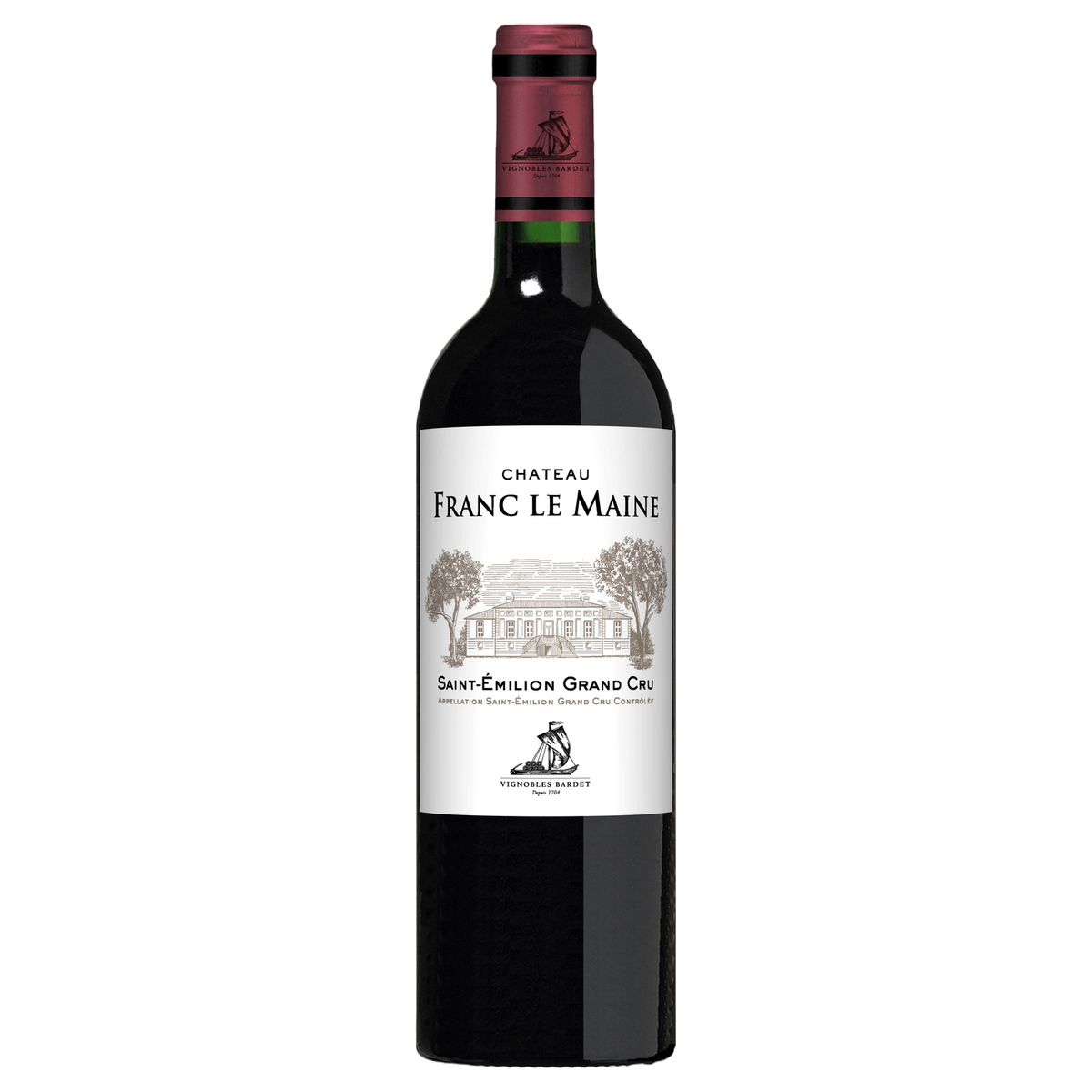 A bottle of Chateau Franc Le Maine Saint Emilion Grand Cru 2016 750ml Red Wine