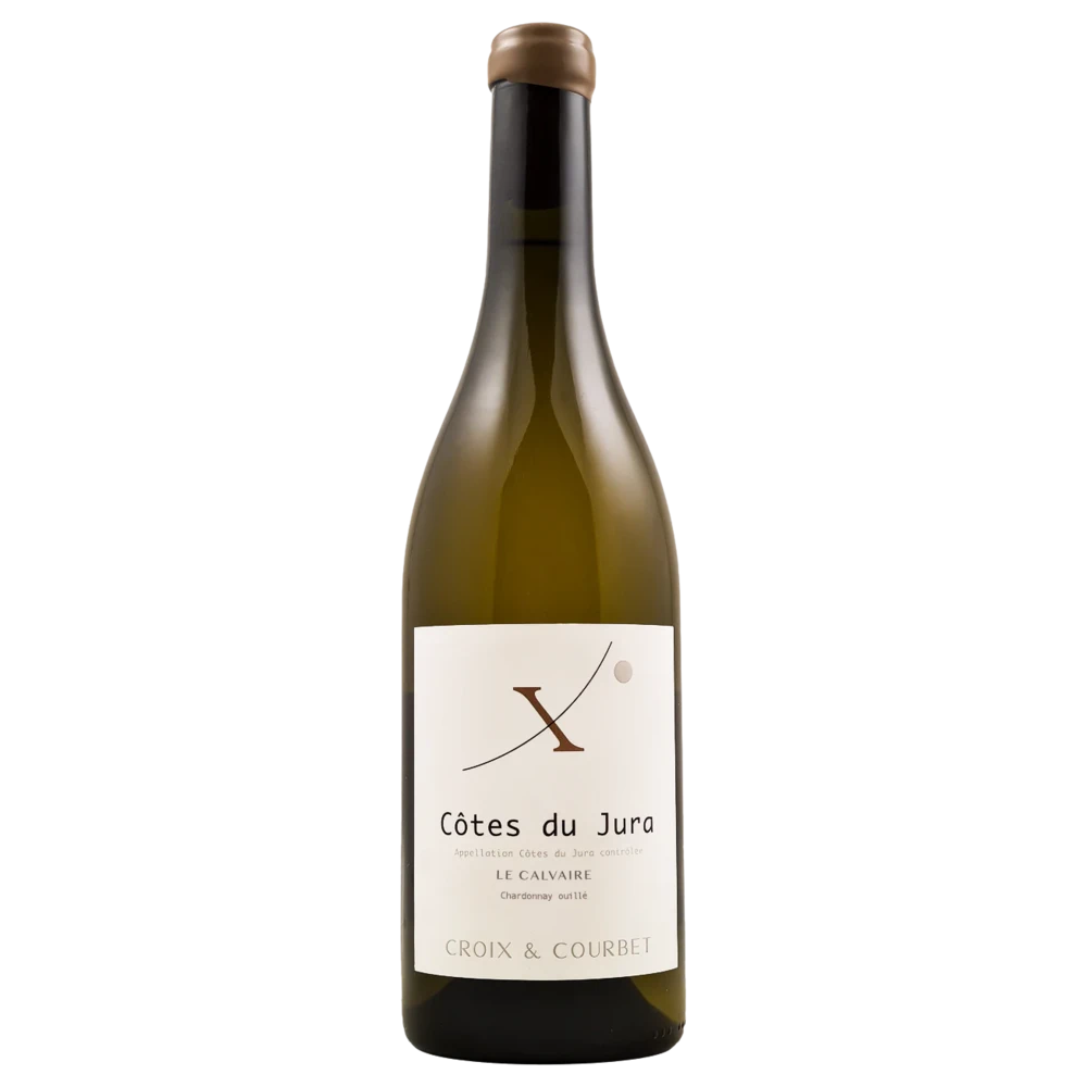 A bottle of Croix & Courbet Côtes du Jura Calvaire Chardonnay Ouillé 2023 750ml White Wine