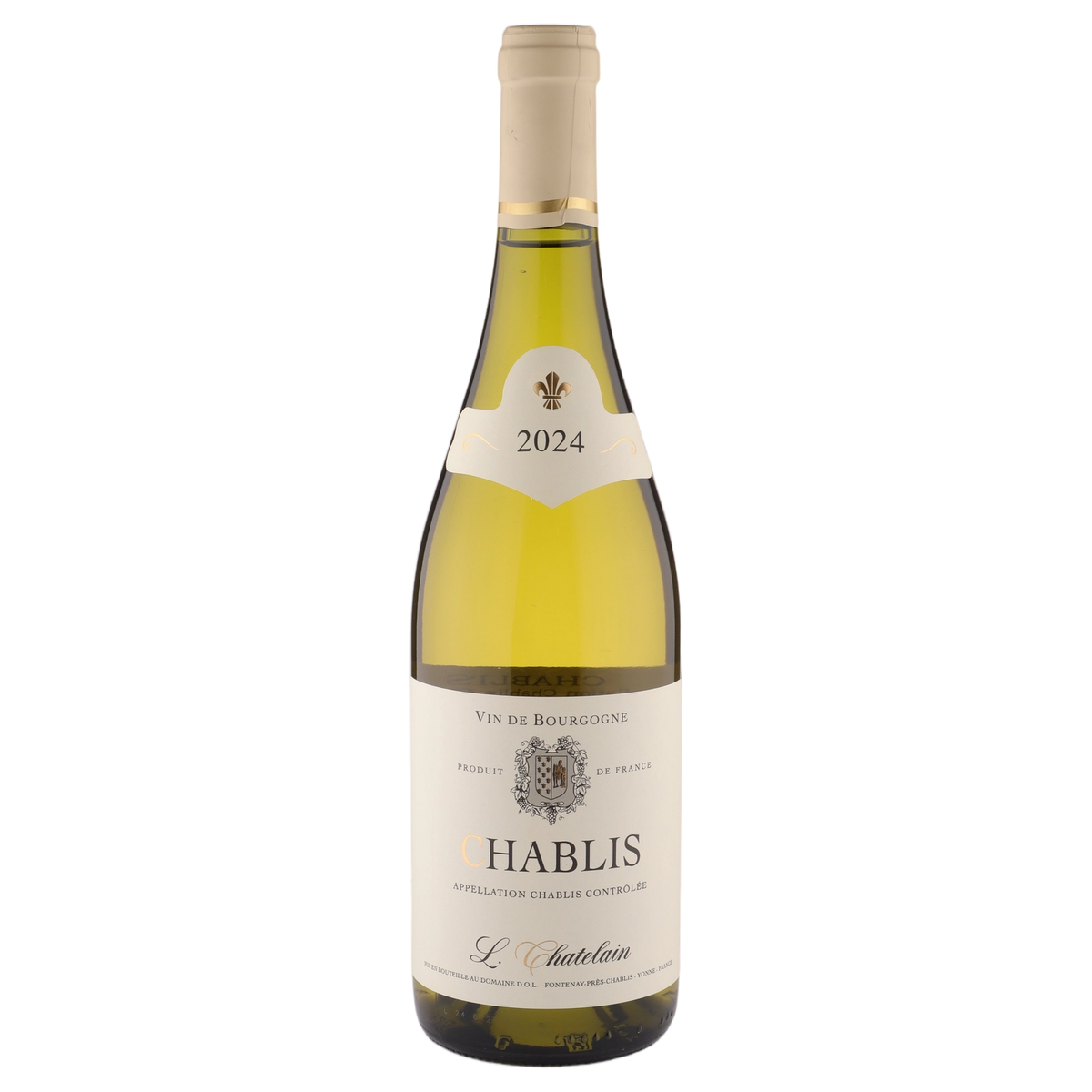 A bottle of Jaffelin Domaine Chatelain Chablis 2024 750ml White Wine