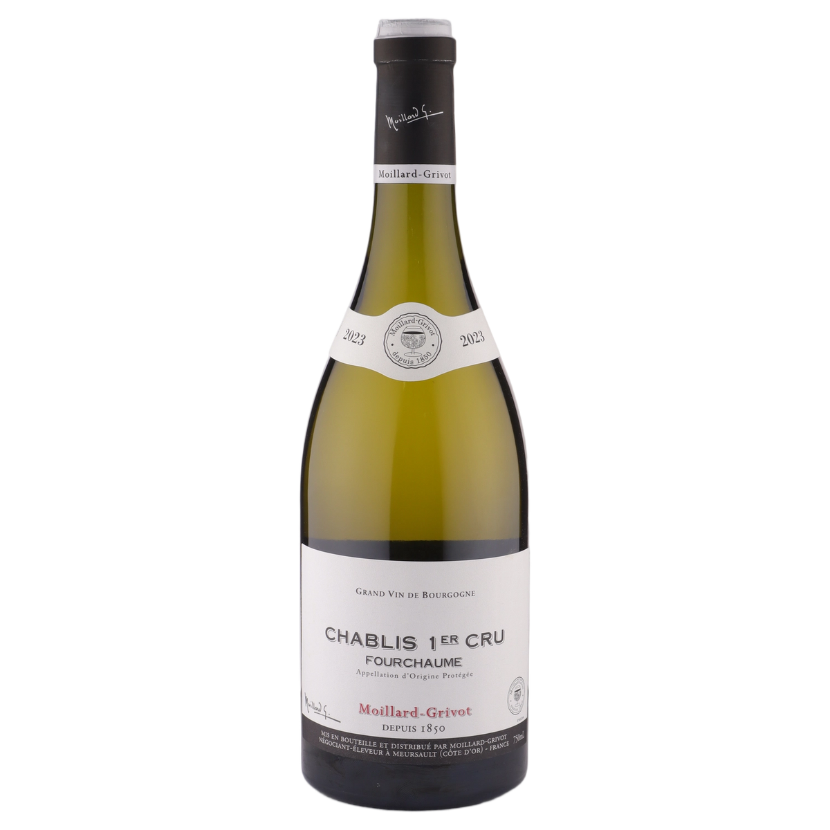 A bottle of Moillard Grivot Fourchaume 1er Chablis 2023 750ml White Wine