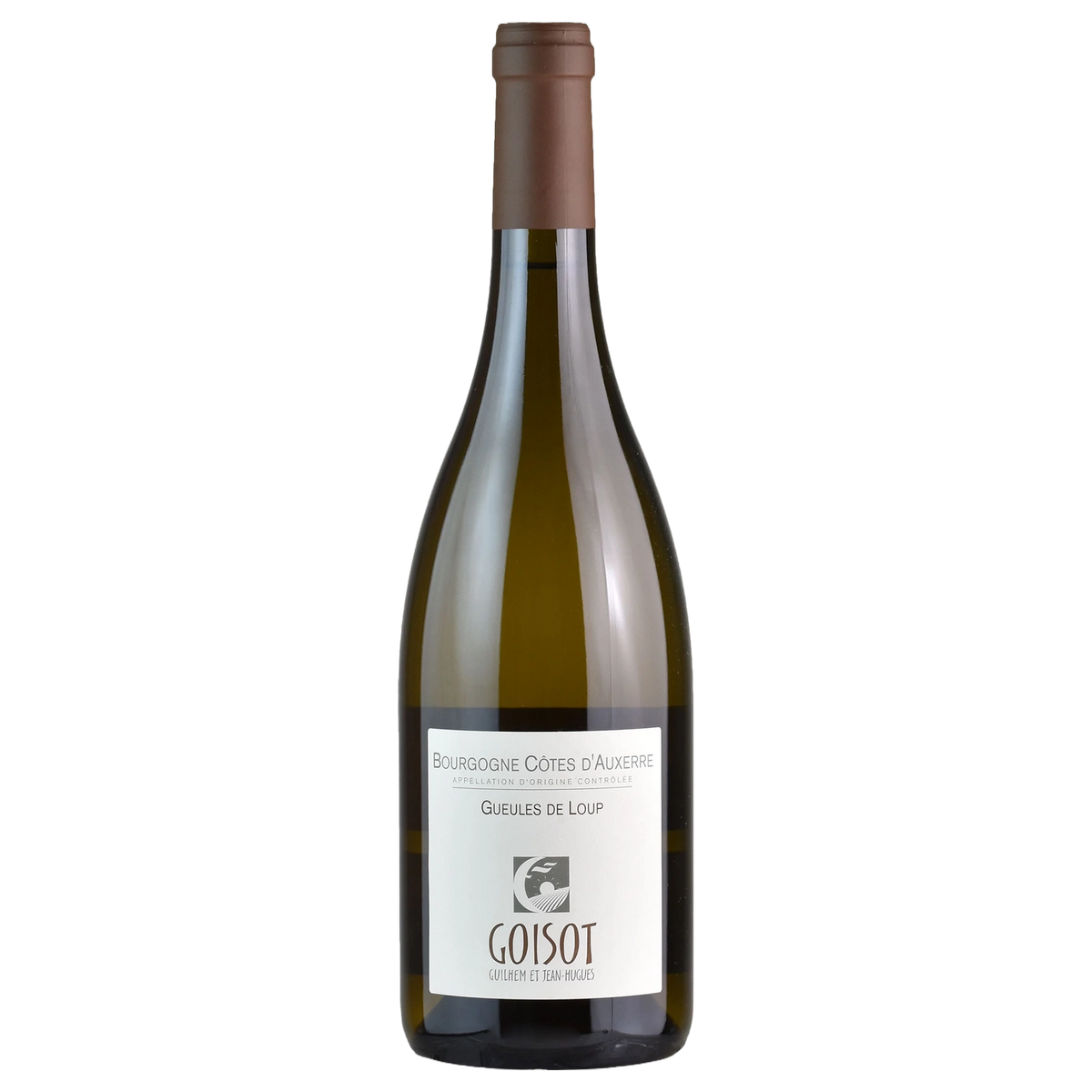 A bottle of Domaine Goisot Bourgogne Côtes d'Auxerre Gueules de Loup Blanc 2022 750ml White Wine