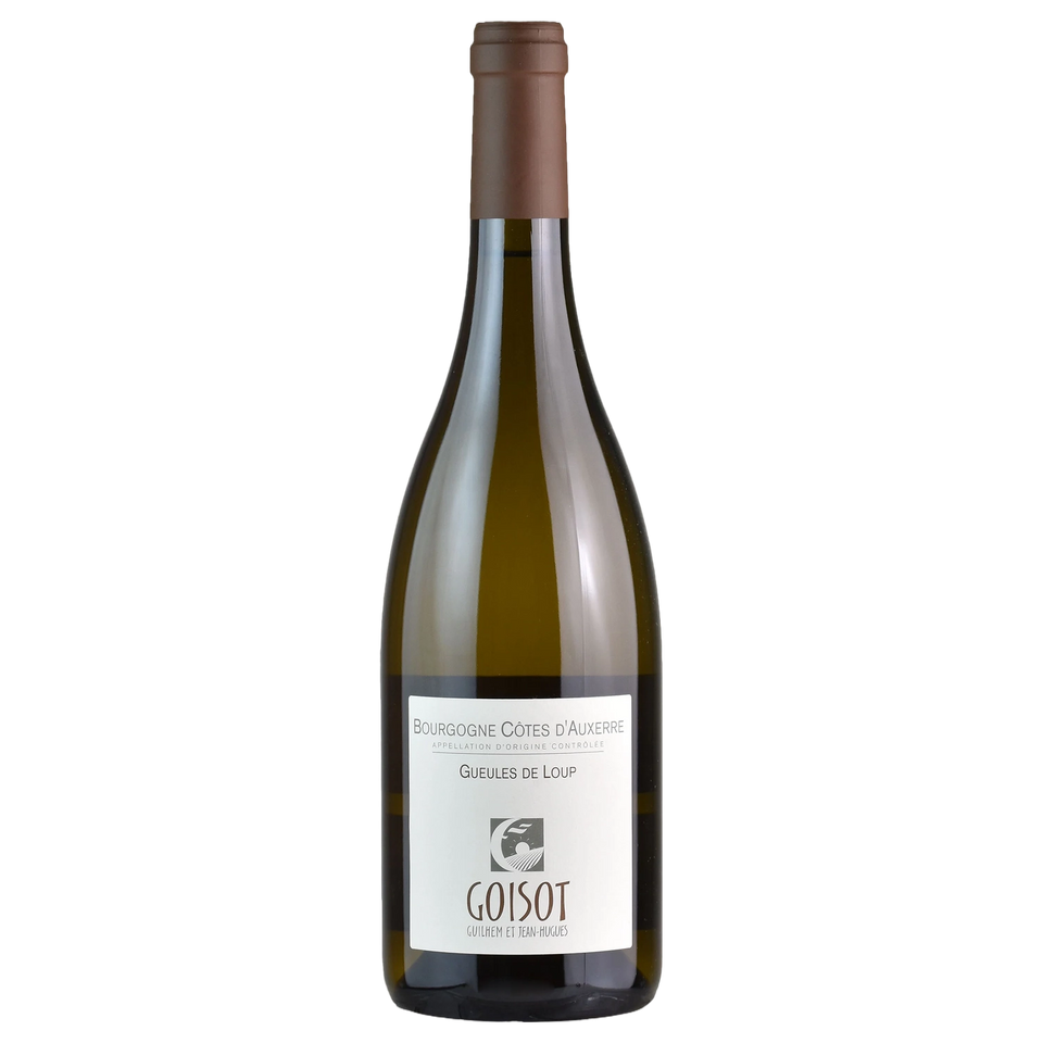 A bottle of Domaine Goisot Bourgogne Côtes d'Auxerre Gueules de Loup Blanc 2022 750ml White Wine