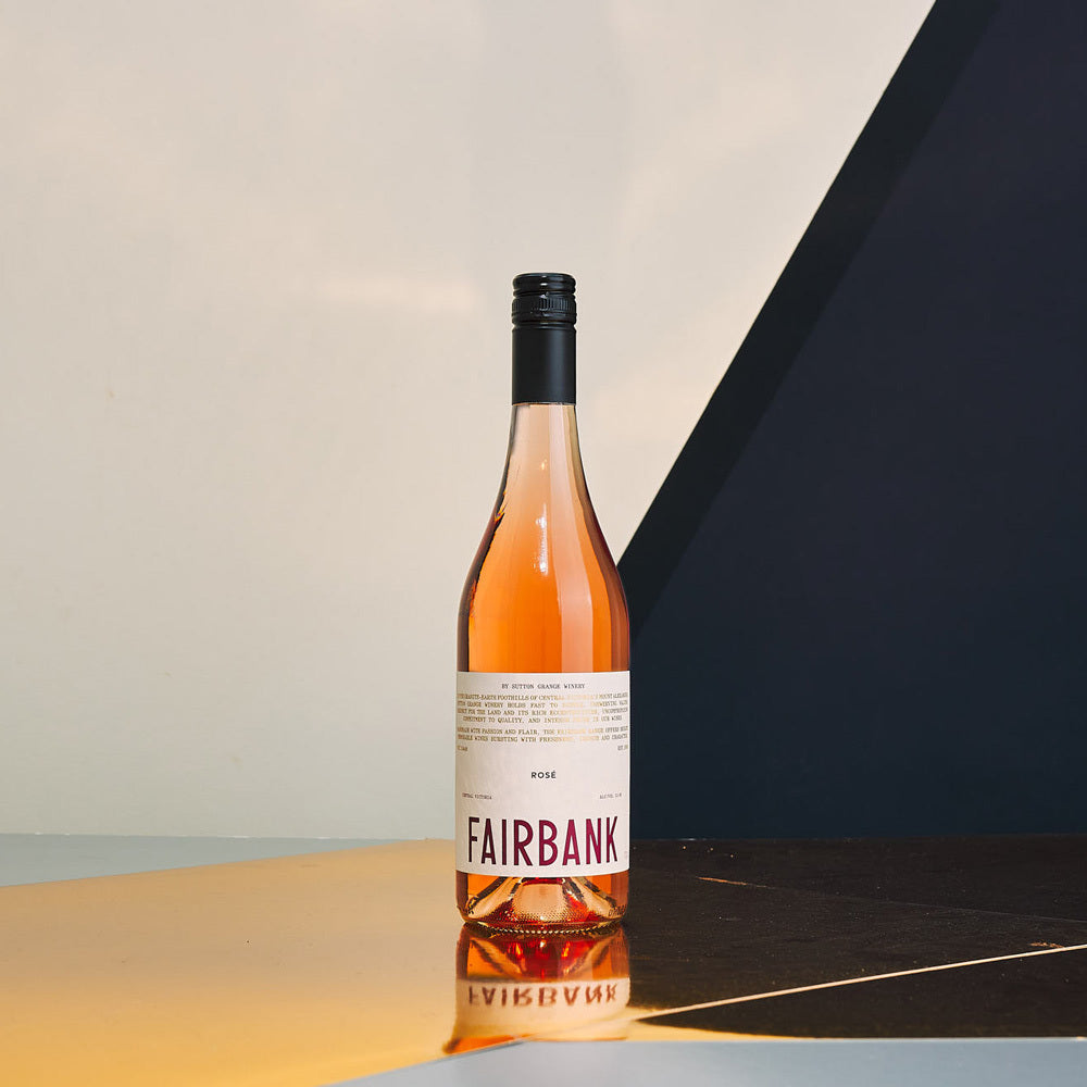A bottle of Sutton Grange Fairbank Rose 2025 750ml Rose Wine