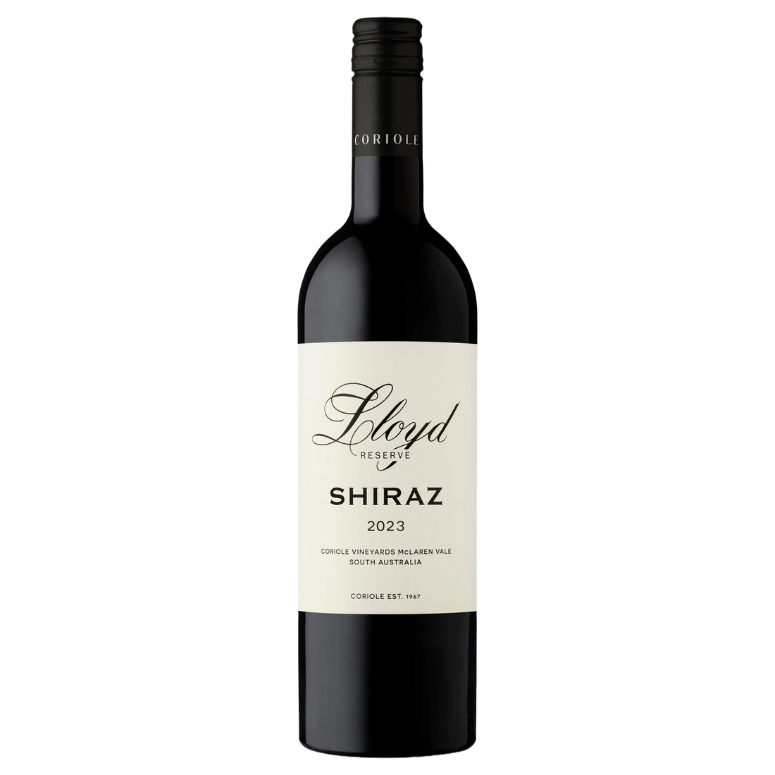 A bottle of Coriole Lloyd Reserve Shiraz 2023 750ml Red Wine