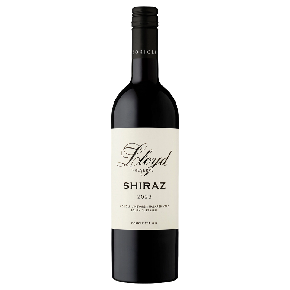 A bottle of Coriole Lloyd Reserve Shiraz 2023 750ml Red Wine