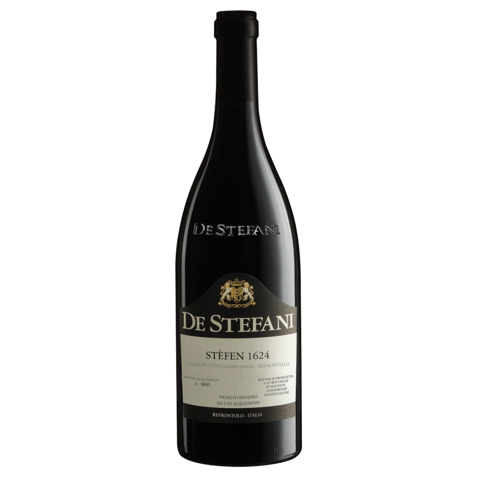 A bottle of De Stefani Stefen 1624 Refrontolo DOCG Grand Cru 2022 750ml Red Wine