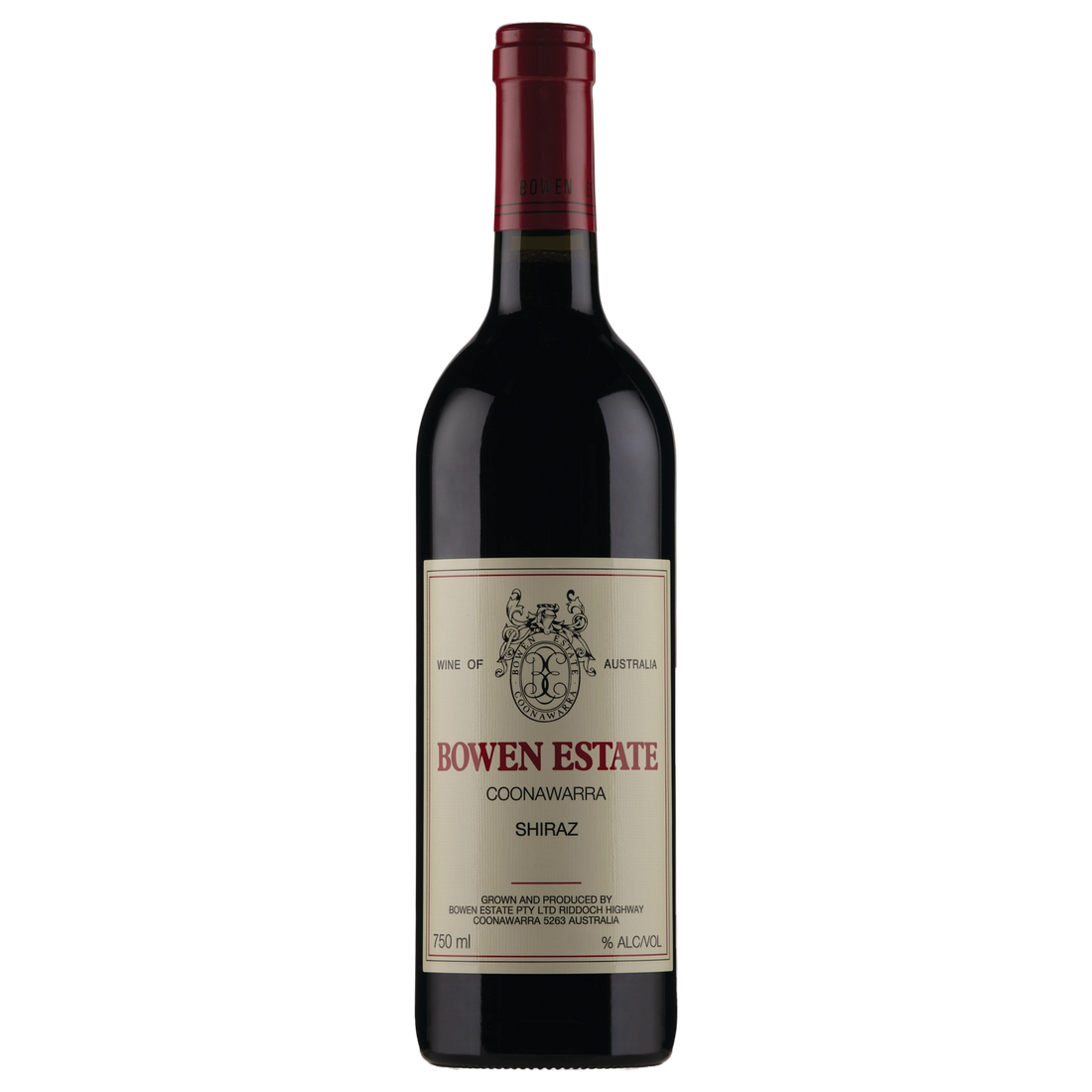 A bottle of Bowen Estate Shiraz 2024 750ml Red Wine
