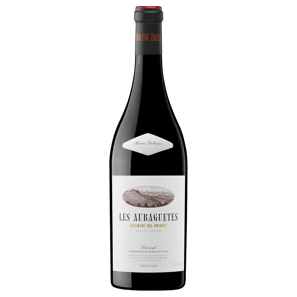 A bottle of A. Palacios Les Aubaguetes 2018 750ml Red Wine