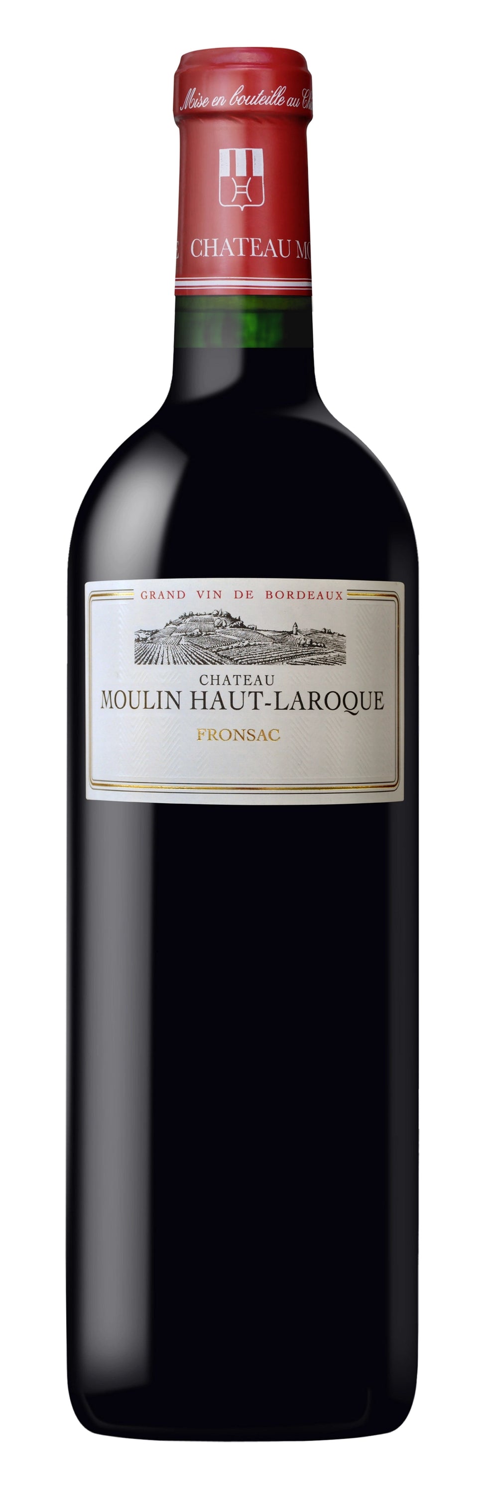 A bottle of Moulin Haut Laroque 2022 750ml Red Wine