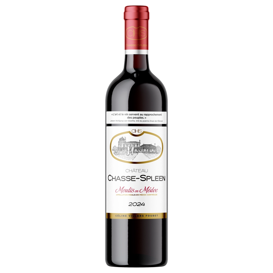 A bottle of Chasse Spleen 2022 750ml Red Wine