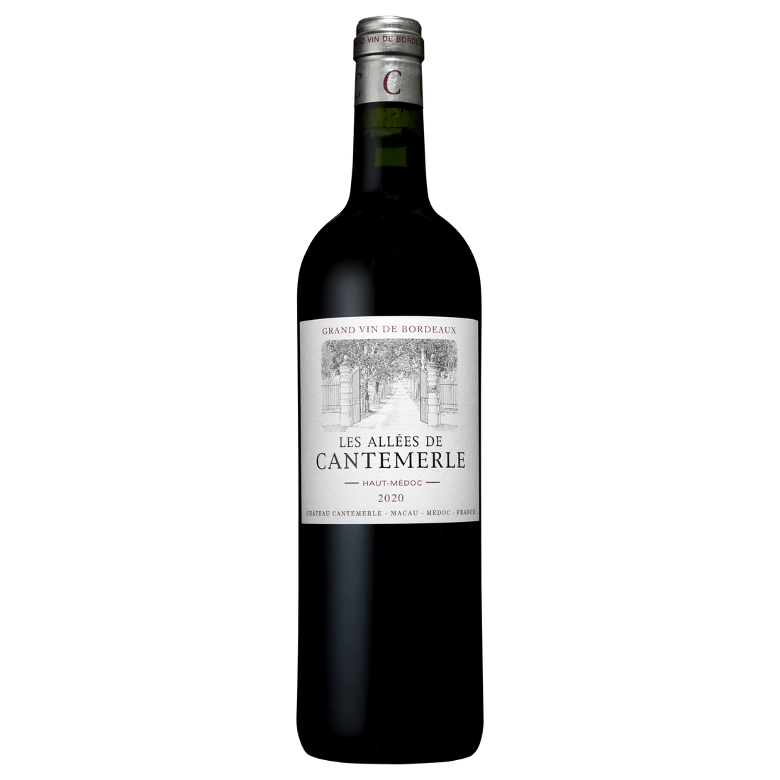 A bottle of Allées de Cantemerle 2020 750ml Red Wine