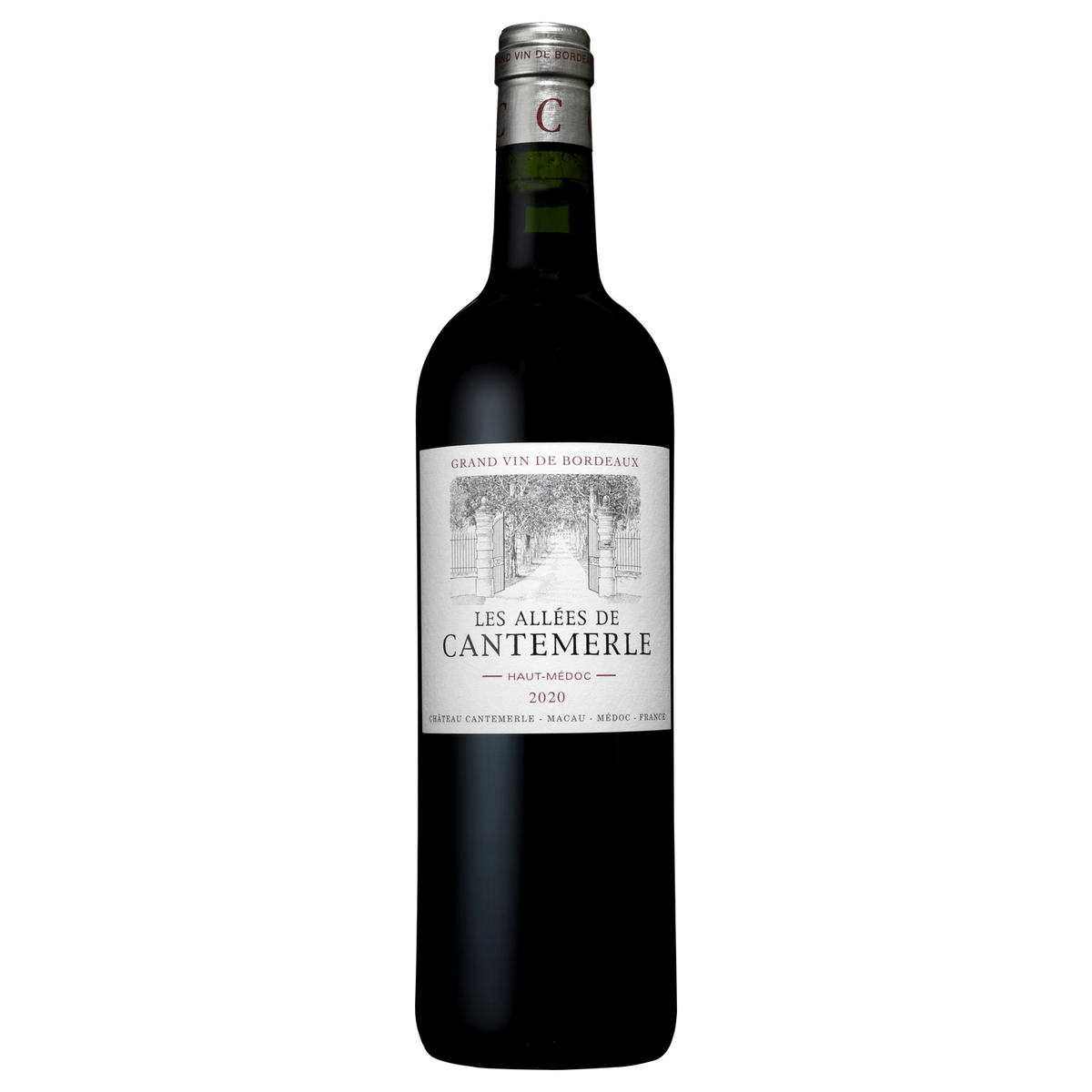 A bottle of Allées de Cantemerle 2020 750ml Red Wine