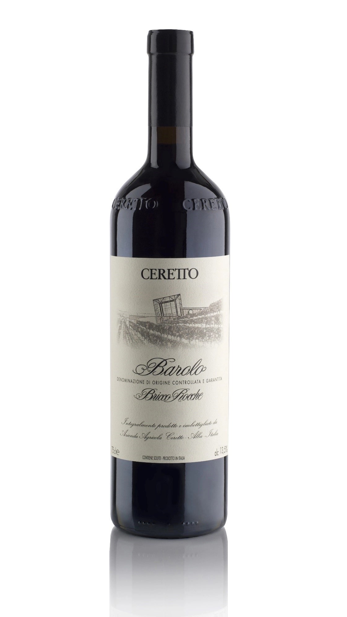 A bottle of Ceretto Barolo Bricco Rocche 2020 750ml Red Wine