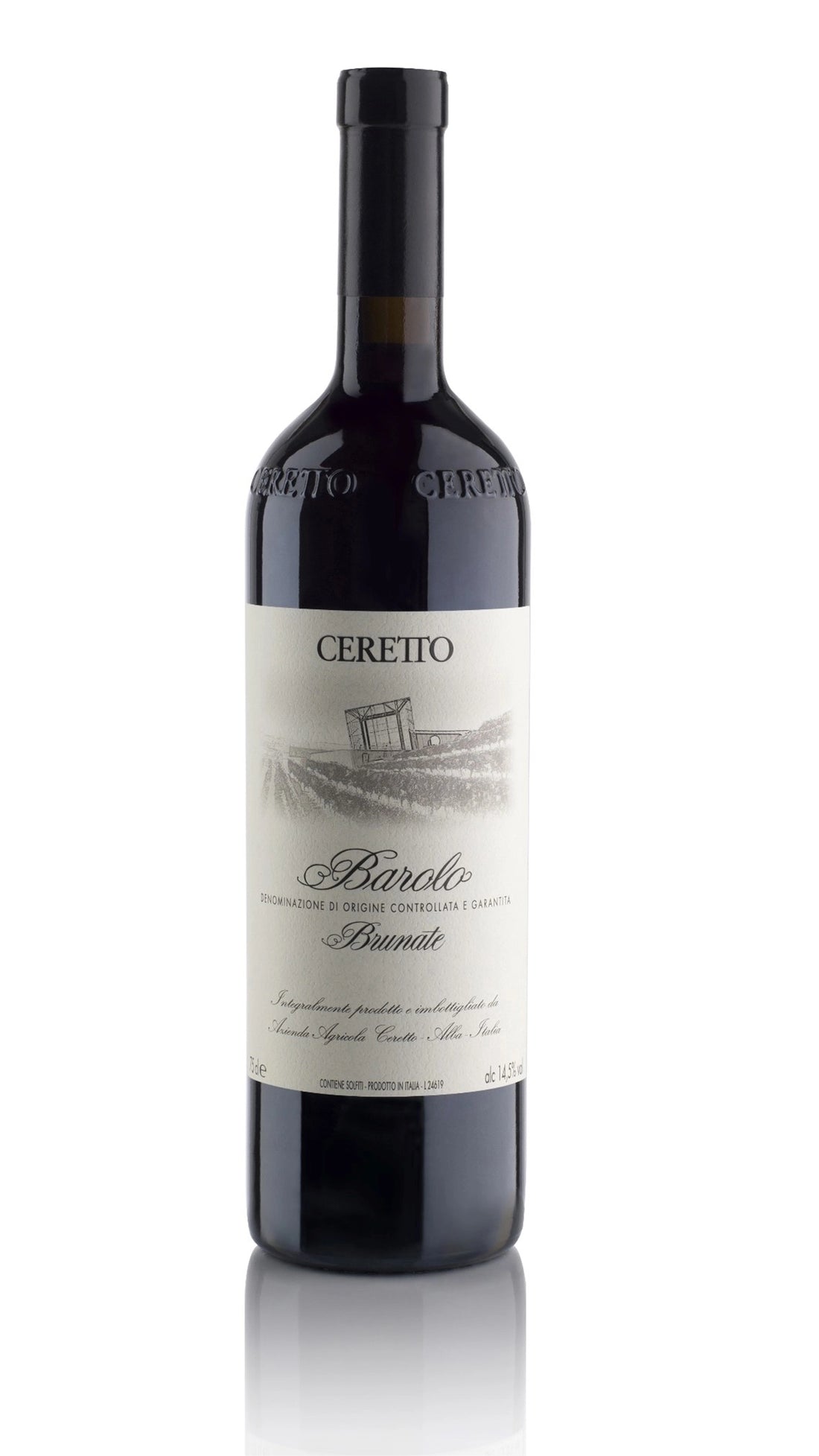 A bottle of Ceretto Barolo Brunate 2020 750ml Red Wine