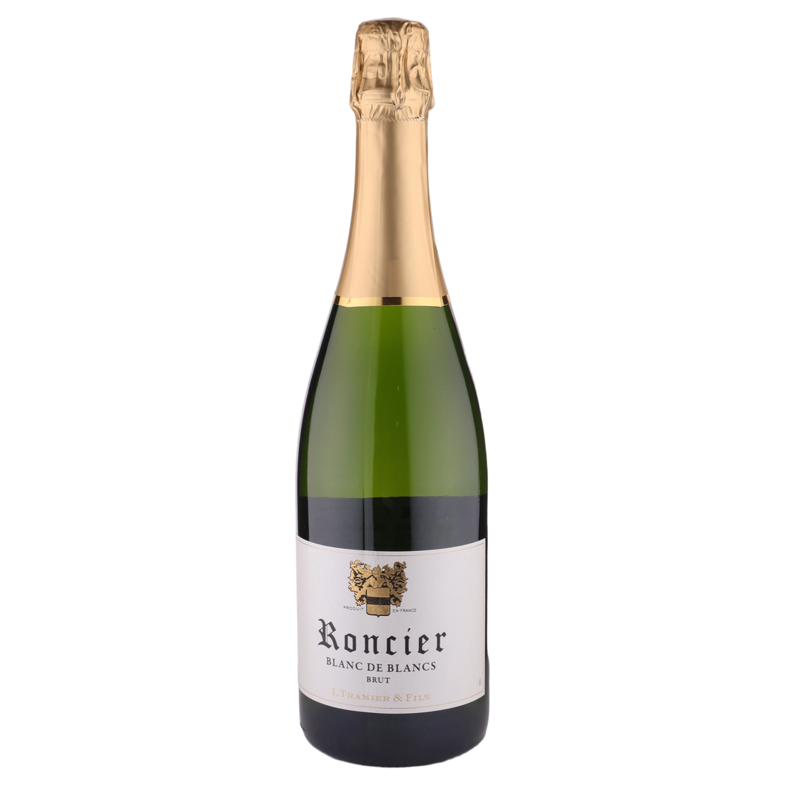A bottle of Roncier Blanc de Blanc NV 750ml Sparkling Wine