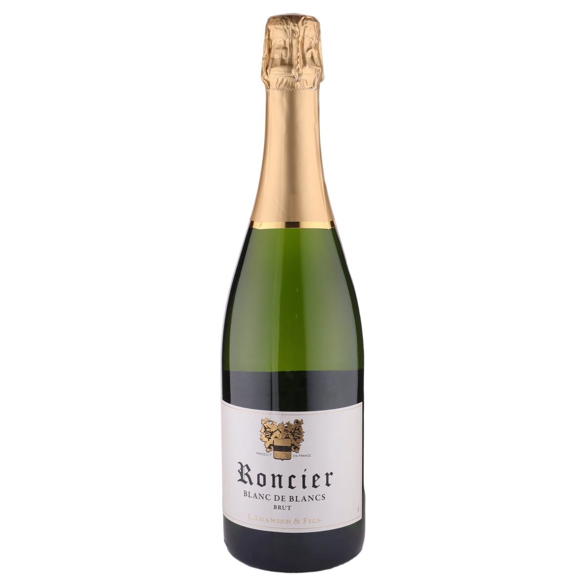 A bottle of Roncier Blanc de Blanc NV 750ml Sparkling Wine