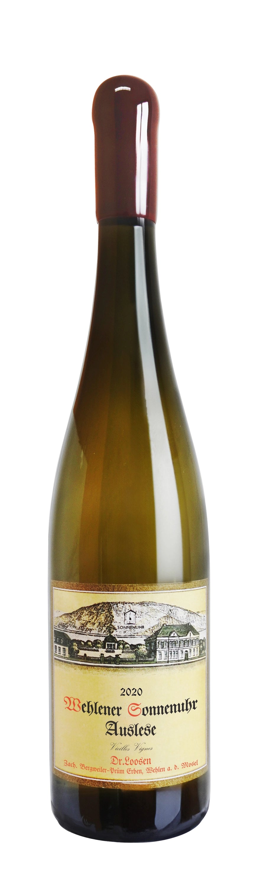 A bottle of Dr. Loosen Weingut Zacharias Bergweiler-Prüm Erben Wehlener Sonnenuhr Riesling Auslese 2018 750ml White Wine