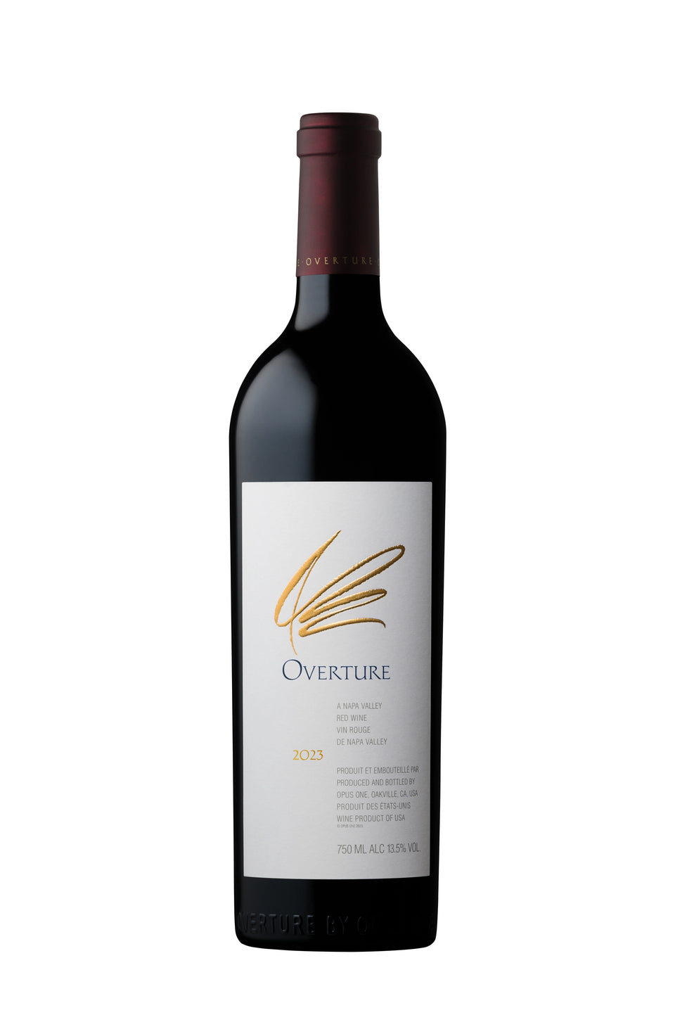 A bottle of Overture 2021 750ml Red Wine