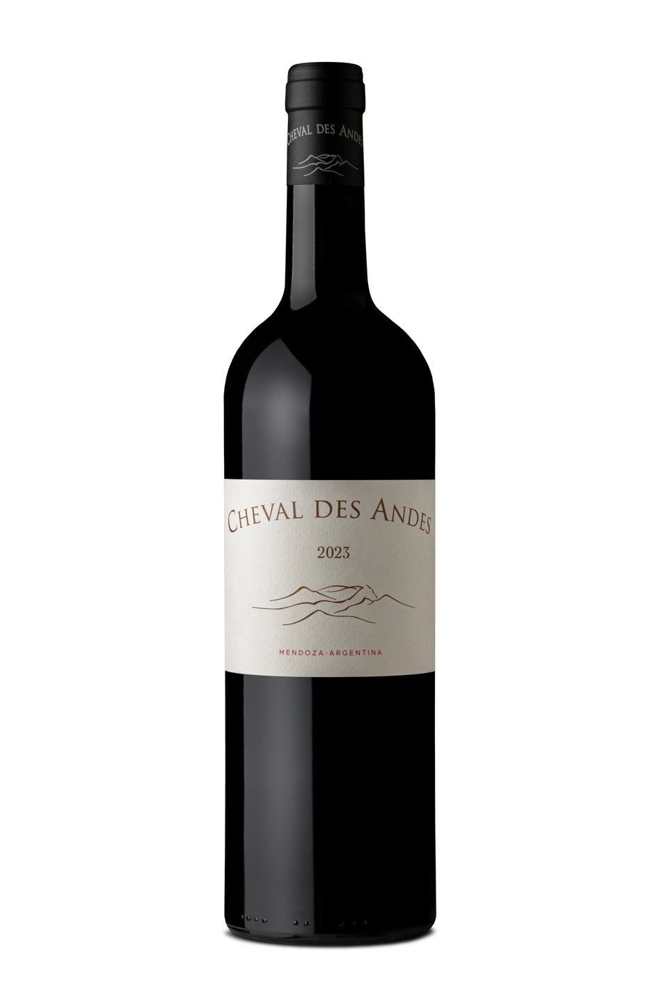 A bottle of Cheval des Andes 2021 3000ml Red Wine
