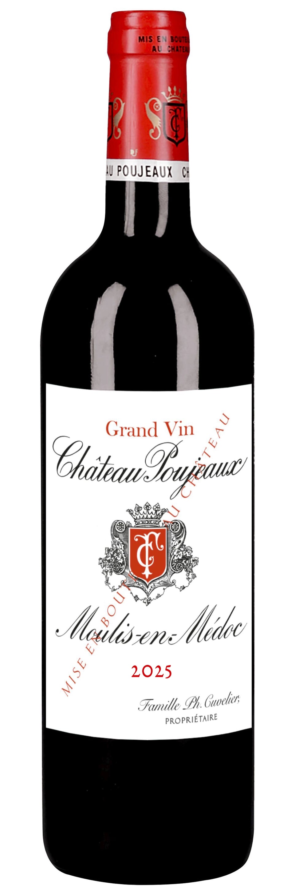 A bottle of Poujeaux 2024 750ml Red Wine