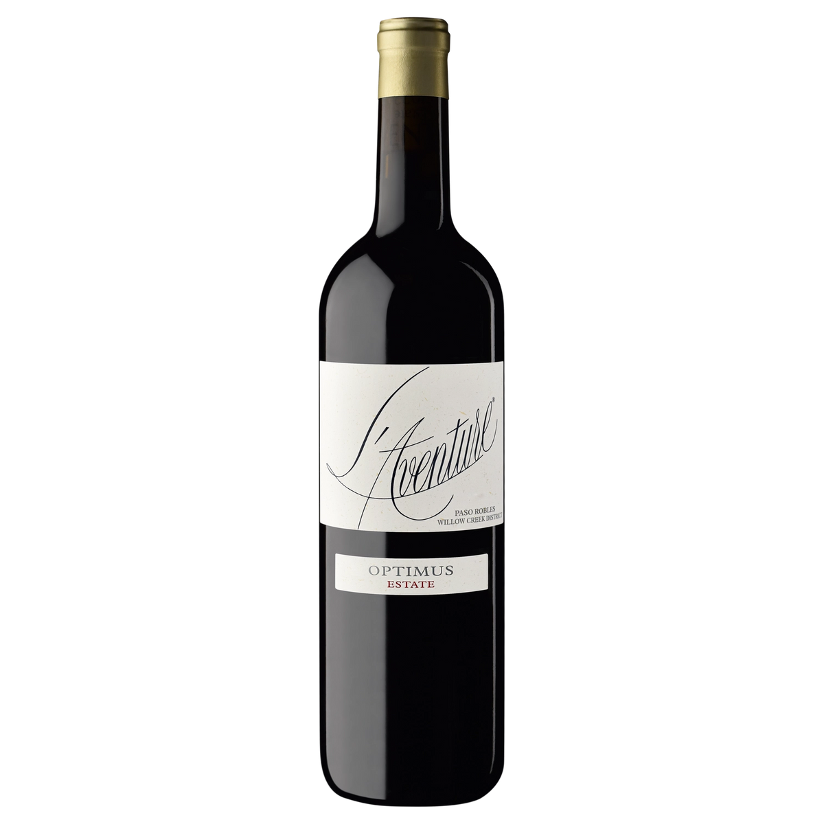 A bottle of L'Aventure Optimus 2022 750ml Red Wine