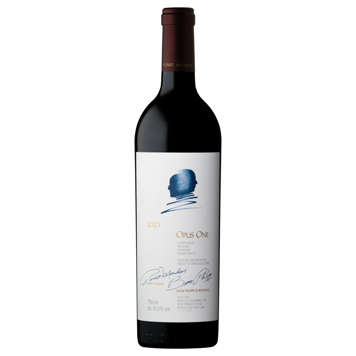 A bottle of Opus One 2022 375ml Red Wine