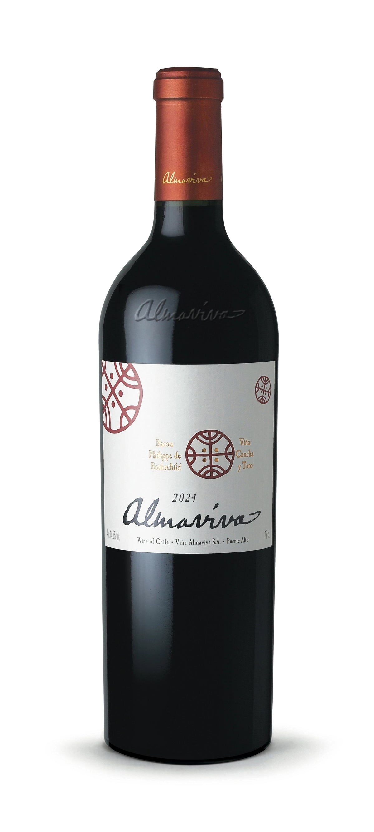 A bottle of Almaviva 2023 3000ml Red Wine