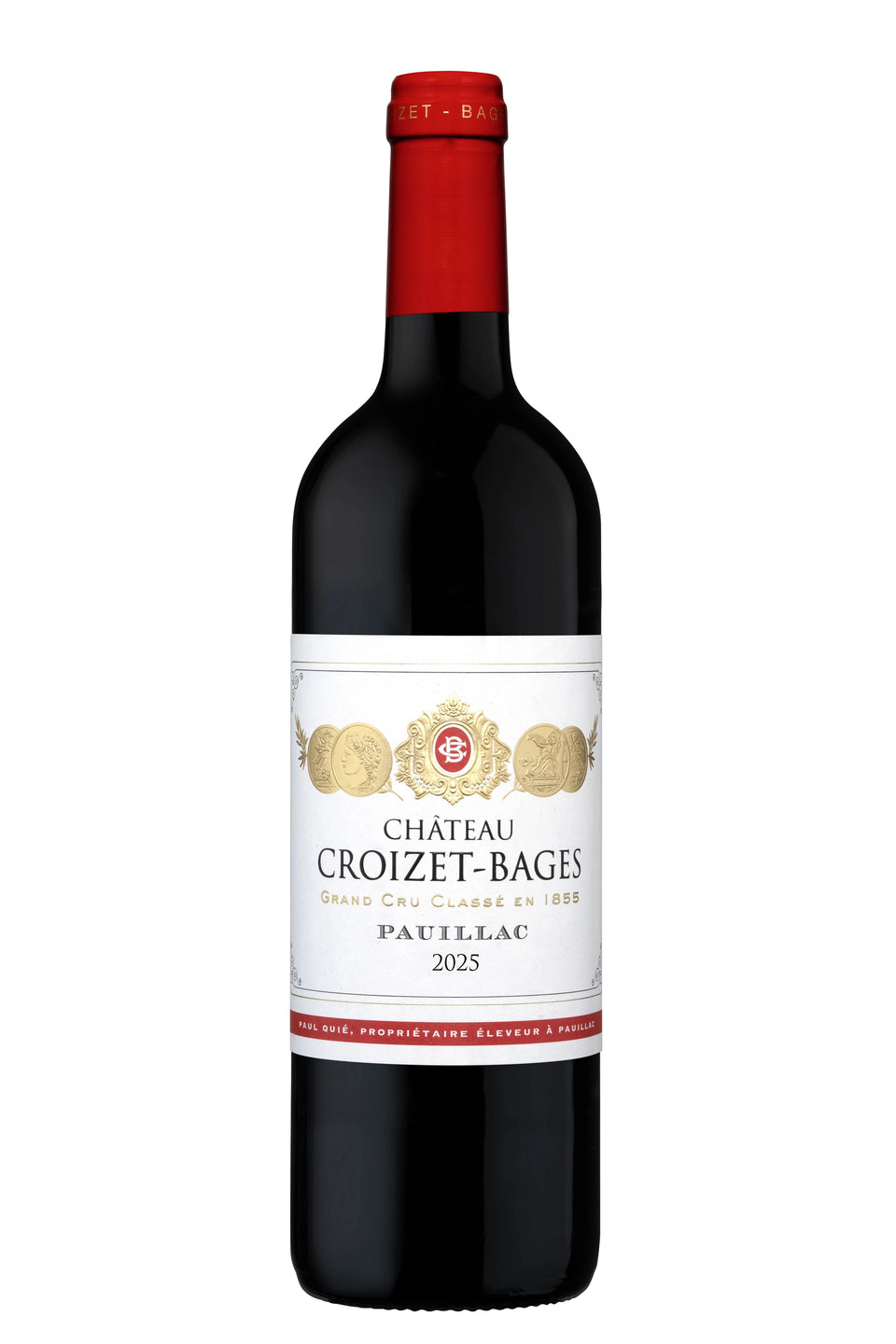 A bottle of Croizet Bages 2016 750ml Red Wine