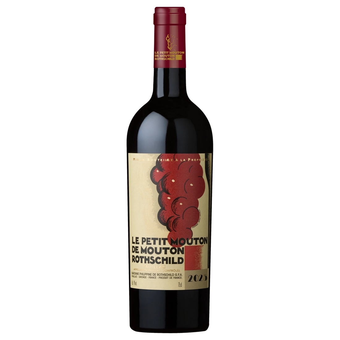 A bottle of Petit Mouton 2005 750ml Red Wine