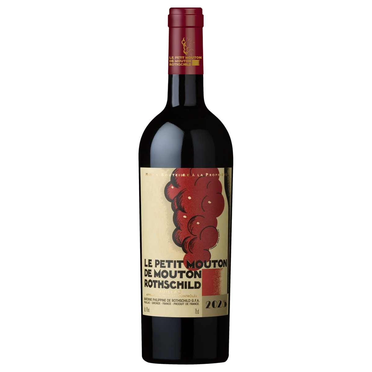 A bottle of Petit Mouton 2005 750ml Red Wine