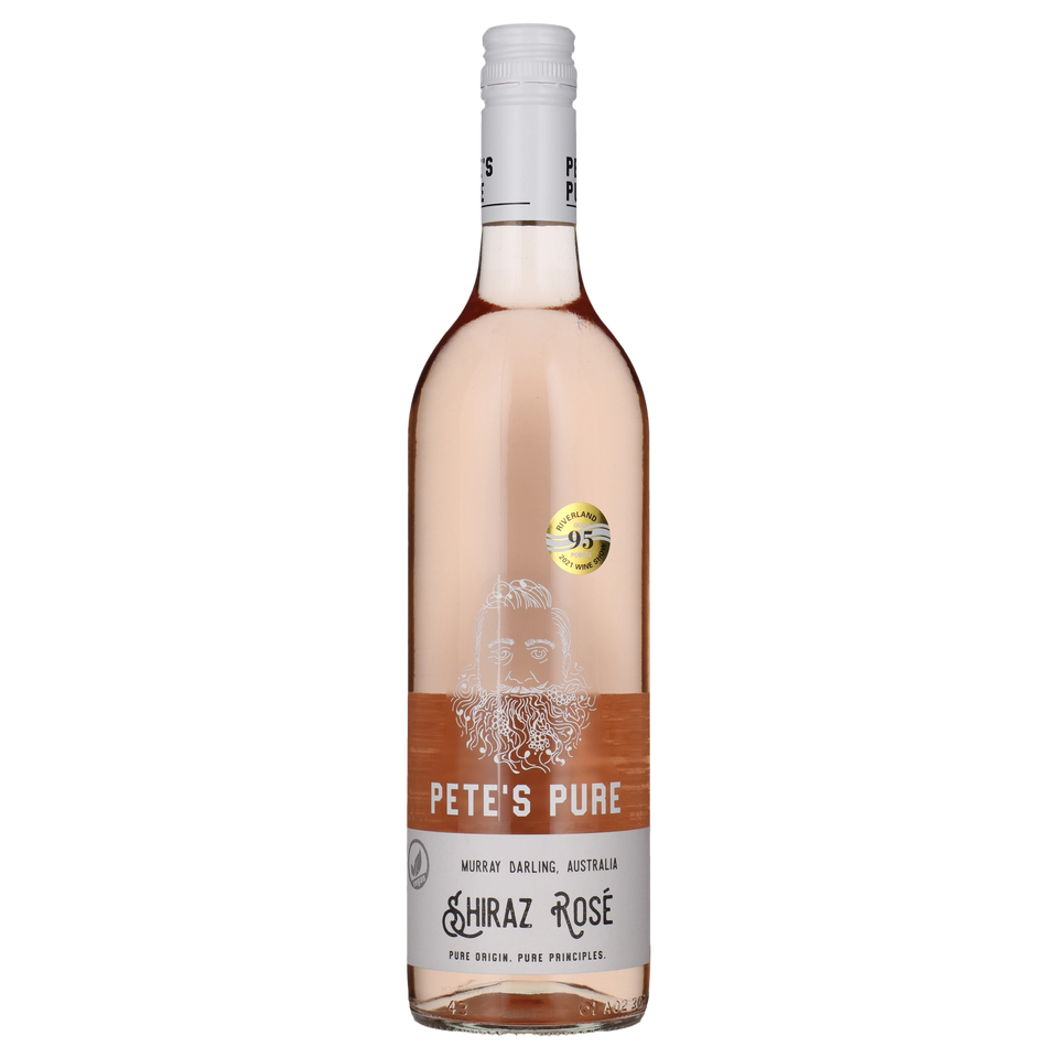 A bottle of Pete's Pure Rosé 2024 750ml Rose Wine