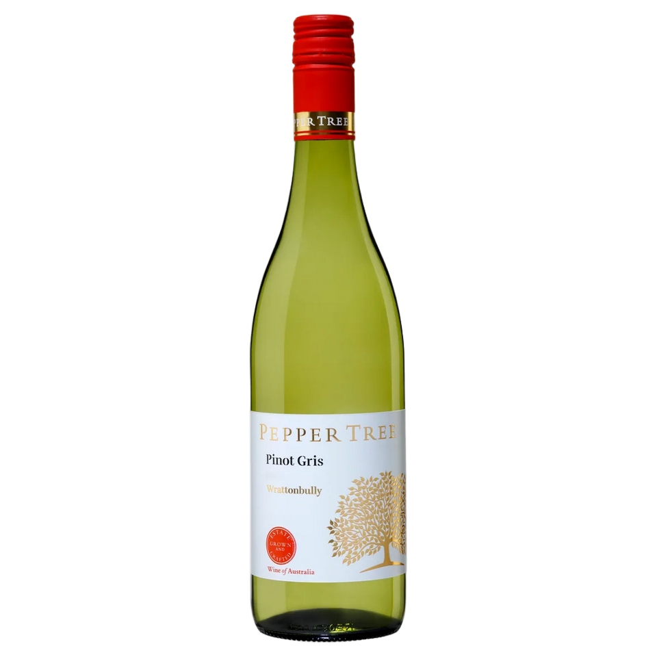 A bottle of Pepper Tree Varietal Range Pinot Gris 2025 750ml White Wine