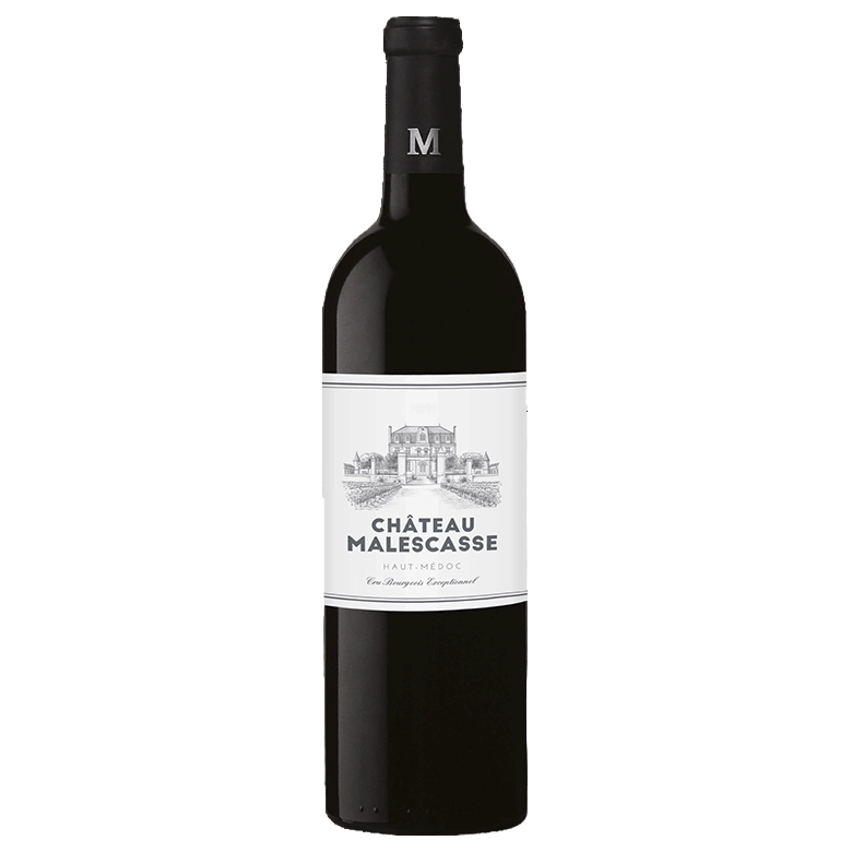 A bottle of Château Malescasse AOC Haut Medoc Cru Bourgeois Exceptional 2020 750ml Red Wine