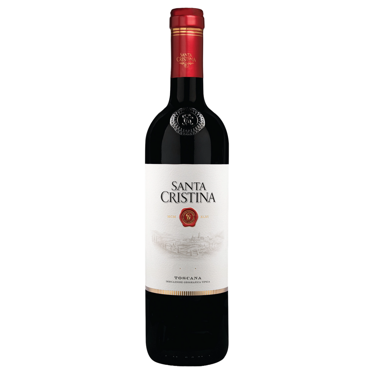 A bottle of Antinori Santa Cristina Toscana IGT 2024 750ml Red Wine