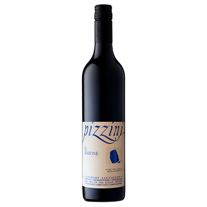 A bottle of Pizzini Strength of Site il Barone Blend 2023 750ml Red Wine