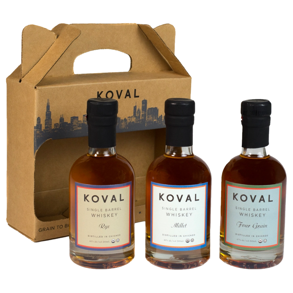 A collection of Koval Whiskey Gift 3 Pack 3x200ml from The Wine Collective