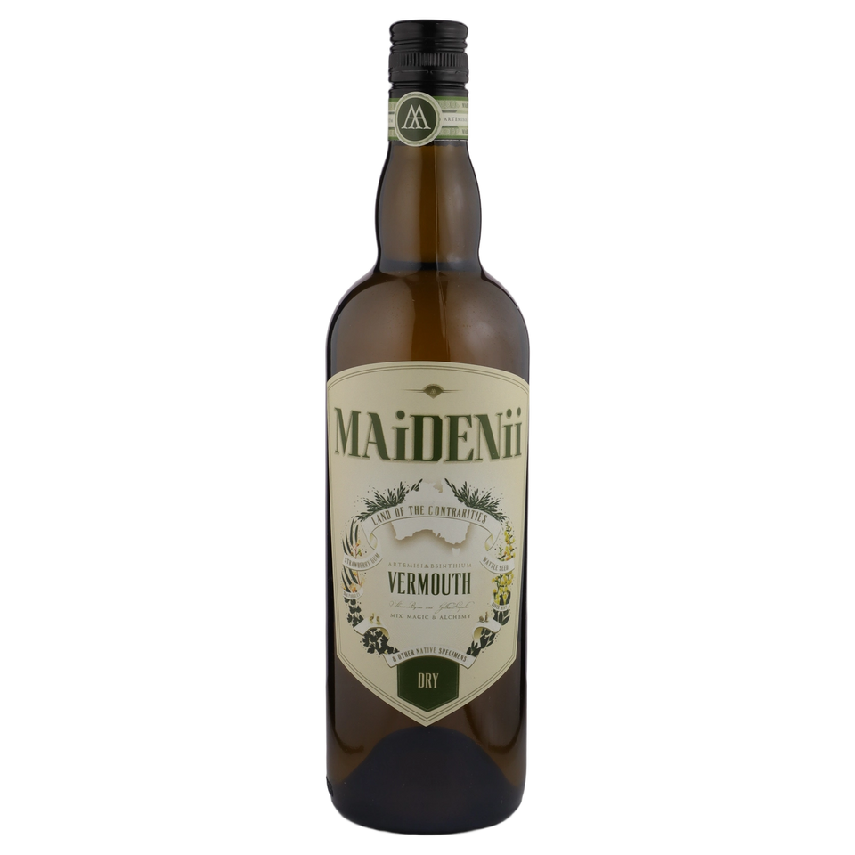 A bottle of NV Maidenii Dry Vermouth 19% 750ml Fortified Wine