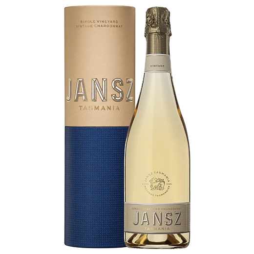 A bottle of 2019 Jansz Tasmania Single Vineyard Vintage Chard GB 750ml White Wine