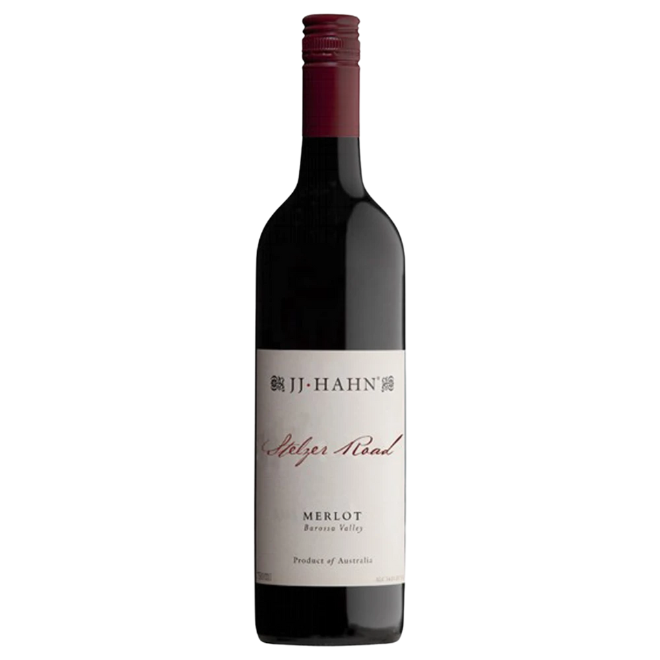 A bottle of JJ Hahn Stelzer Road Merlot 2022 750ml Red Wine
