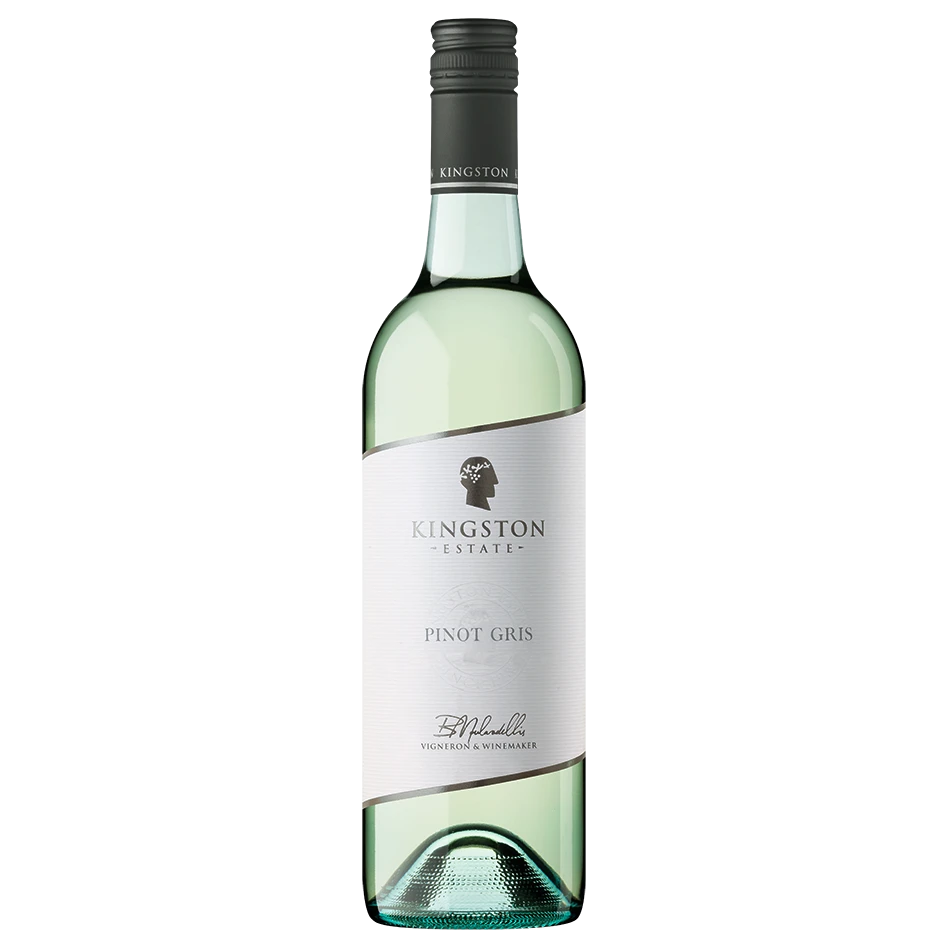 A bottle of 2024 Kingston Estate Pinot Gris 750ml White Wine
