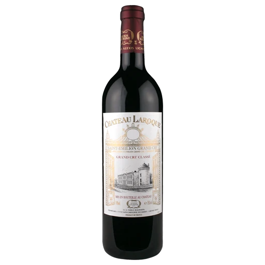 A bottle of 2021 Chateau Laroque 6000ml Red Wine