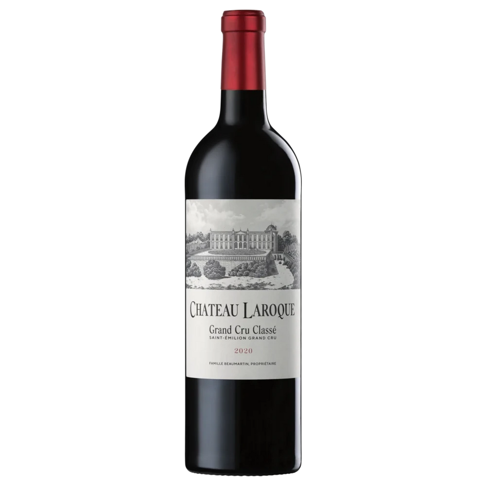 A bottle of 2022 Chateau Laroque 6000ml Red Wine