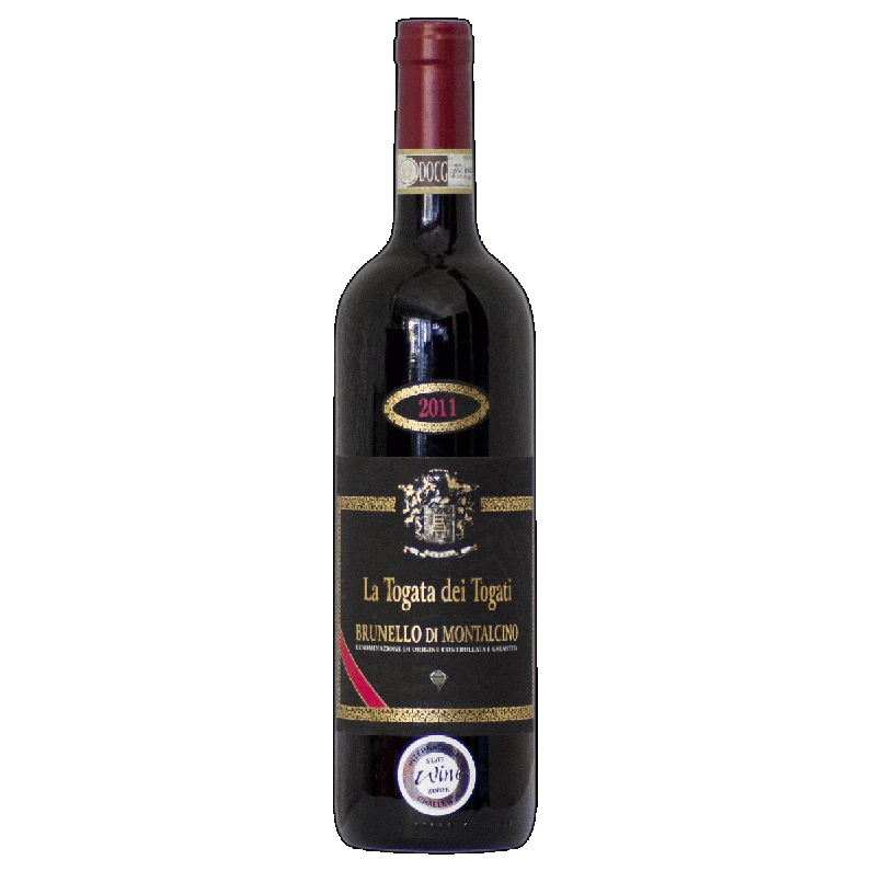 A bottle of 2017 Brunello di Montalcino 'La Togata dei Togati' docg **Black Label 750ml Red Wine