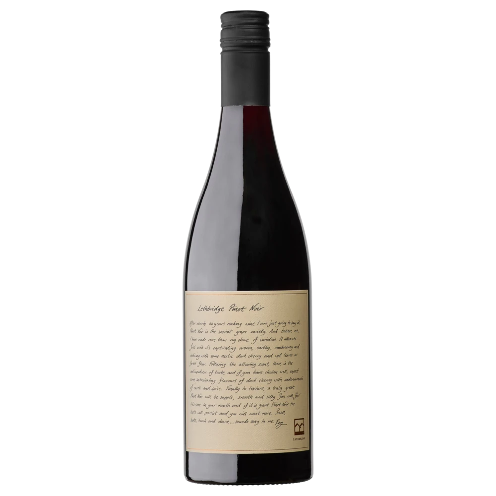 A bottle of 2023 Lethbridge Pinot Noir 750ml Red Wine